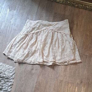 RACHEL Rachel Roy Cream Lace Skater Skirt